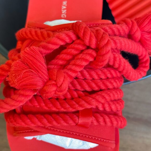 AZALEA WANG Red Rope Sandals – Size 9 NWOT - Picture 2 of 6